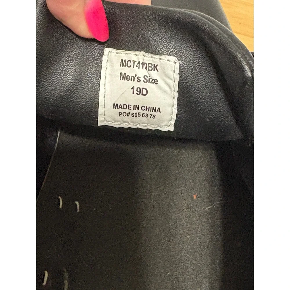 Dunham Men's Black Leather Derby Dress Shoes MCT410BK Size 19D Lace Up Classic